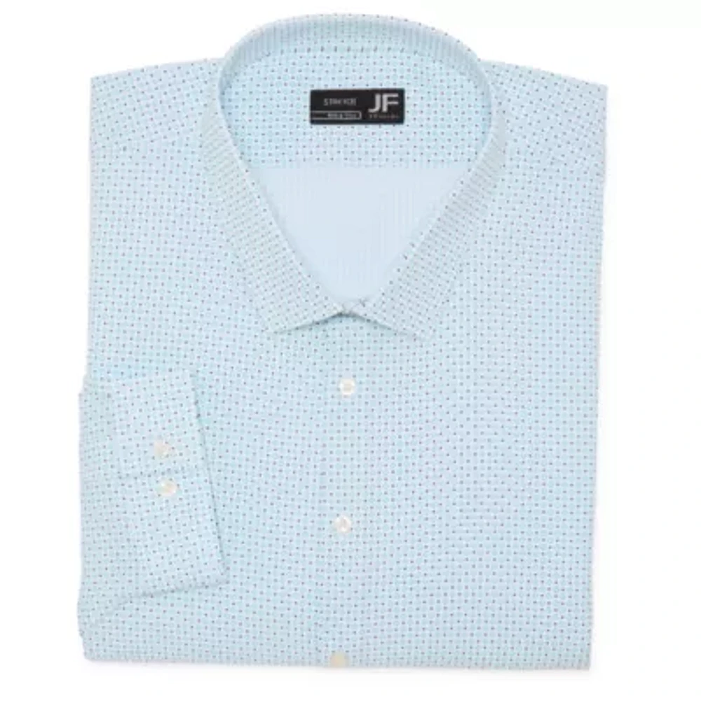 J. Ferrar Mens Big & Tall Regular Fit Easy Care Stretch Fabric Long Sleeve Dress Shirt