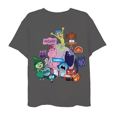 Little & Big Girls Round Neck Short Sleeve Inside Out Graphic T-Shirt