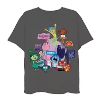 Little & Big Girls Round Neck Short Sleeve Inside Out Graphic T-Shirt