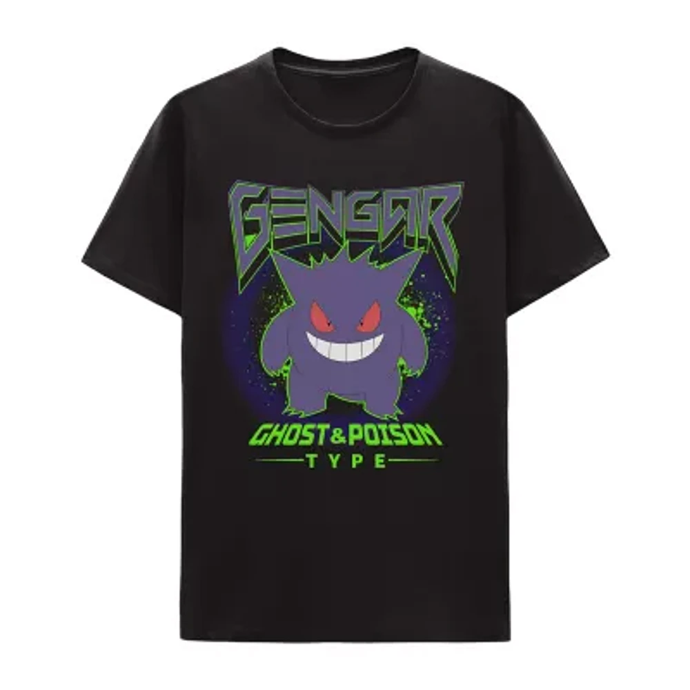 Little & Big Boys Gengar Crew Neck Short Sleeve Pokeman Graphic T-Shirt