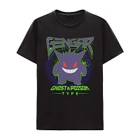 Little & Big Boys Gengar Crew Neck Short Sleeve Pokeman Graphic T-Shirt