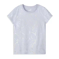 PUMA Big Girls Crew Neck Short Sleeve Graphic T-Shirt