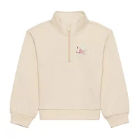 PUMA Big Girls Long Sleeve Quarter-Zip Pullover