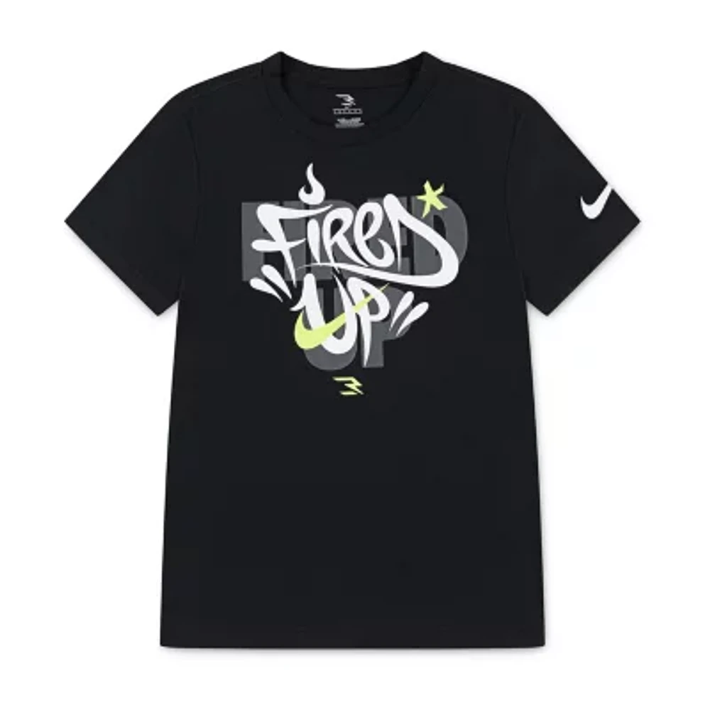 Nike 3BRAND by Russell Wilson Big Boys Crew Neck Short Sleeve Graphic T-Shirt
