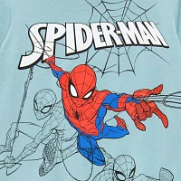 Toddler Boys Crew Neck Short Sleeve Spiderman Graphic T-Shirt