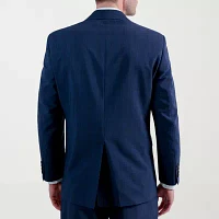 Haggar Prince Of Wales Mens Plaid Stretch Fabric Classic Fit Suit Jacket