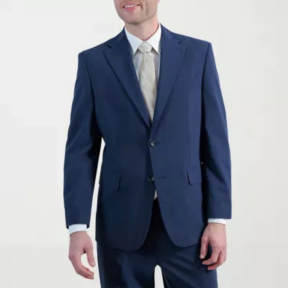 Haggar Prince Of Wales Mens Plaid Stretch Fabric Classic Fit Suit Jacket