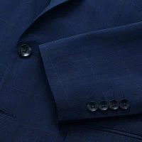 Haggar Prince Of Wales Mens Plaid Stretch Fabric Classic Fit Suit Jacket