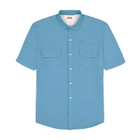 IZOD Sunshield Performance Mens Regular Fit Short Sleeve Button-Down Shirt