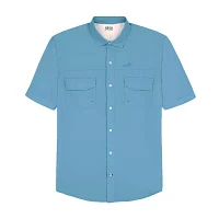IZOD Big and Tall Mens Classic Fit Short Sleeve Button-Down Shirt