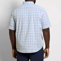 Van Heusen Big and Tall Mens Regular Fit Short Sleeve Button-Down Shirt