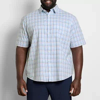 Van Heusen Big and Tall Mens Regular Fit Short Sleeve Button-Down Shirt