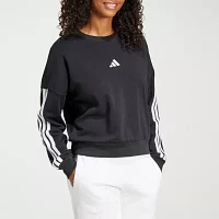 adidas 3 Stripes French Terry Crew Sweatshirt