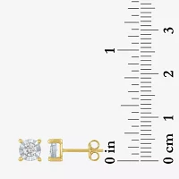 (G-H,I1-I2) 1/3 CT. T.W. Lab Grown White Diamond 14K Gold Over Silver Round 2-pc. Jewelry Set