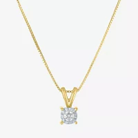 (G-H,I1-I2) 1/3 CT. T.W. Lab Grown White Diamond 14K Gold Over Silver Round 2-pc. Jewelry Set