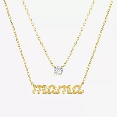 Yes Please! (G-H / Si2-I1) Womens 2-pc. Diamond Accent Cable Lab Grown White Diamond Accent 14K Gold Over Silver Sterling Silver Round Pendant Necklace Set