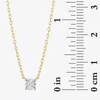 Yes Please! (G-H / Si2-I1) Womens 2-pc. Diamond Accent Cable Lab Grown White Diamond Accent 14K Gold Over Silver Sterling Silver Round Pendant Necklace Set