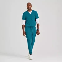Barco Unify But153 Rally 3-Pocket Mens Big and Tall V Neck Short Sleeve Stretch Fabric Moisture Wicking Wrinkle Resistant Scrub Top