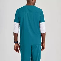 Barco Unify But153 Rally 3-Pocket Mens Big and Tall V Neck Short Sleeve Stretch Fabric Moisture Wicking Wrinkle Resistant Scrub Top