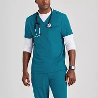 Barco Unify But153 Rally 3-Pocket Mens Big and Tall V Neck Short Sleeve Stretch Fabric Moisture Wicking Wrinkle Resistant Scrub Top