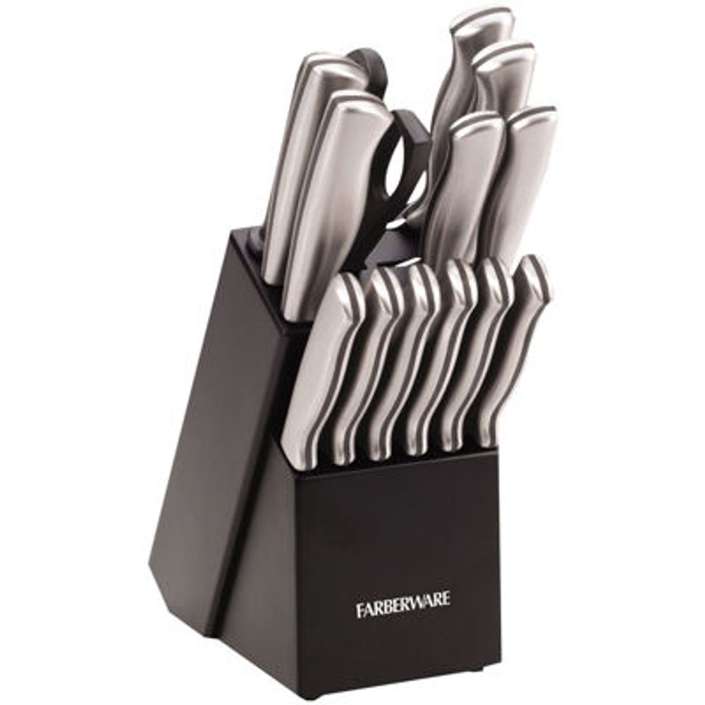 Farberware Stainless Steel 15-pc. Knife Block Set