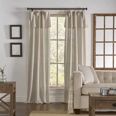 Mercantile Drop Cloth Light-Filtering Rod Pocket Set of 2 Curtain Panel