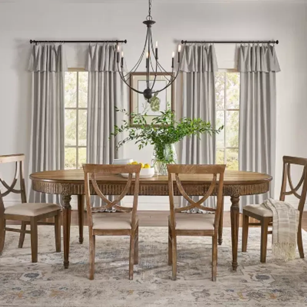 Mercantile Drop Cloth Light-Filtering Rod Pocket Set of 2 Curtain Panel