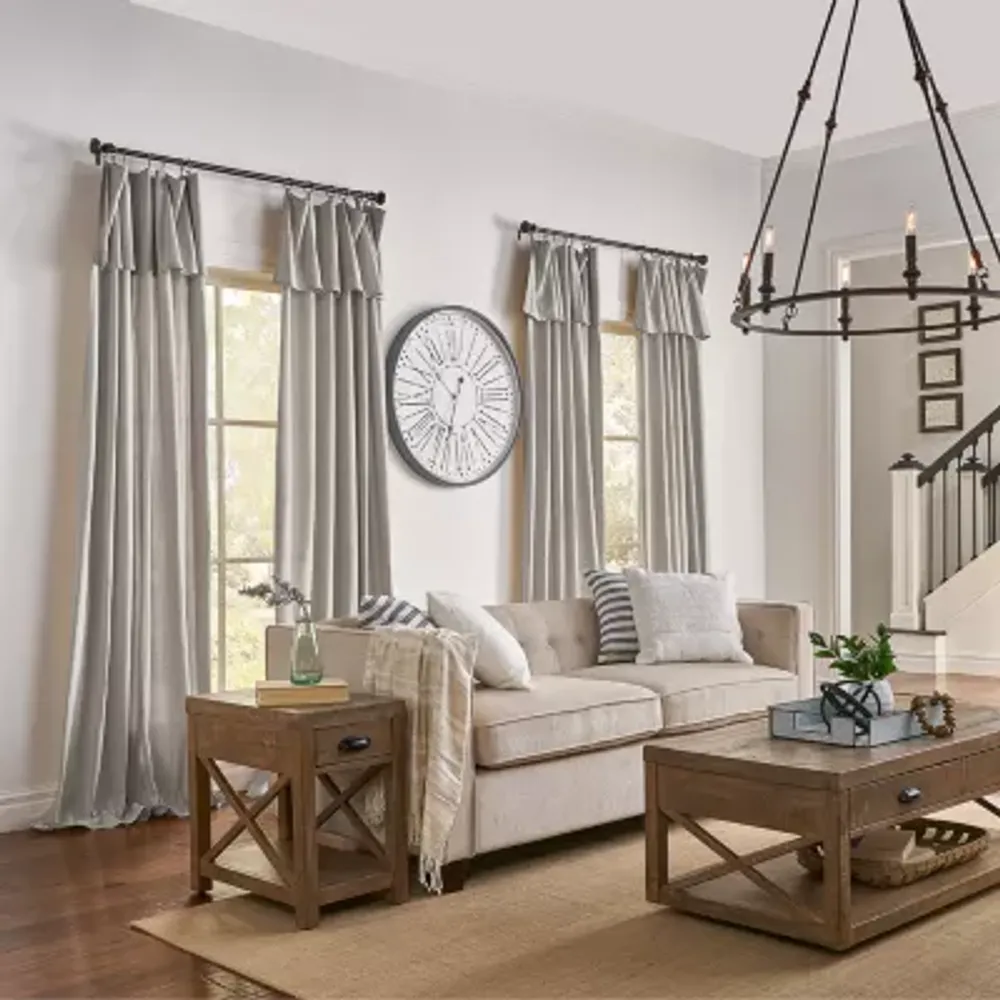 Mercantile Drop Cloth Light-Filtering Rod Pocket Set of 2 Curtain Panel