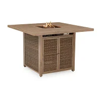 Signature Design by Ashley® Walton Bridge Outdoor Bar Table with Fire Pit
