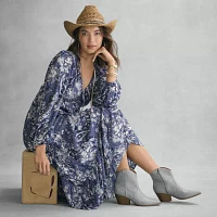 Indigo Rd. Womens Adeleo Stacked Heel Cowboy Boots