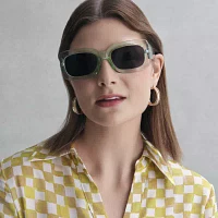 BCBGeneration Chunky Mint Rectangle Crystal Womens UV Protection Rectangular Sunglasses