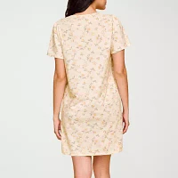 Ilusion Womens Short Sleeve Scoop Neck Nightshirt