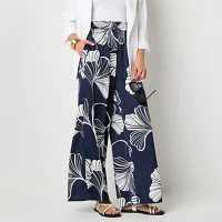 Worthington Tall Womens Wide Leg Pull-On Pants