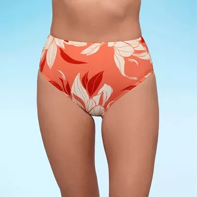 S3 Swim Womens Lined Floral High Waist Bikini Swimsuit Bottom