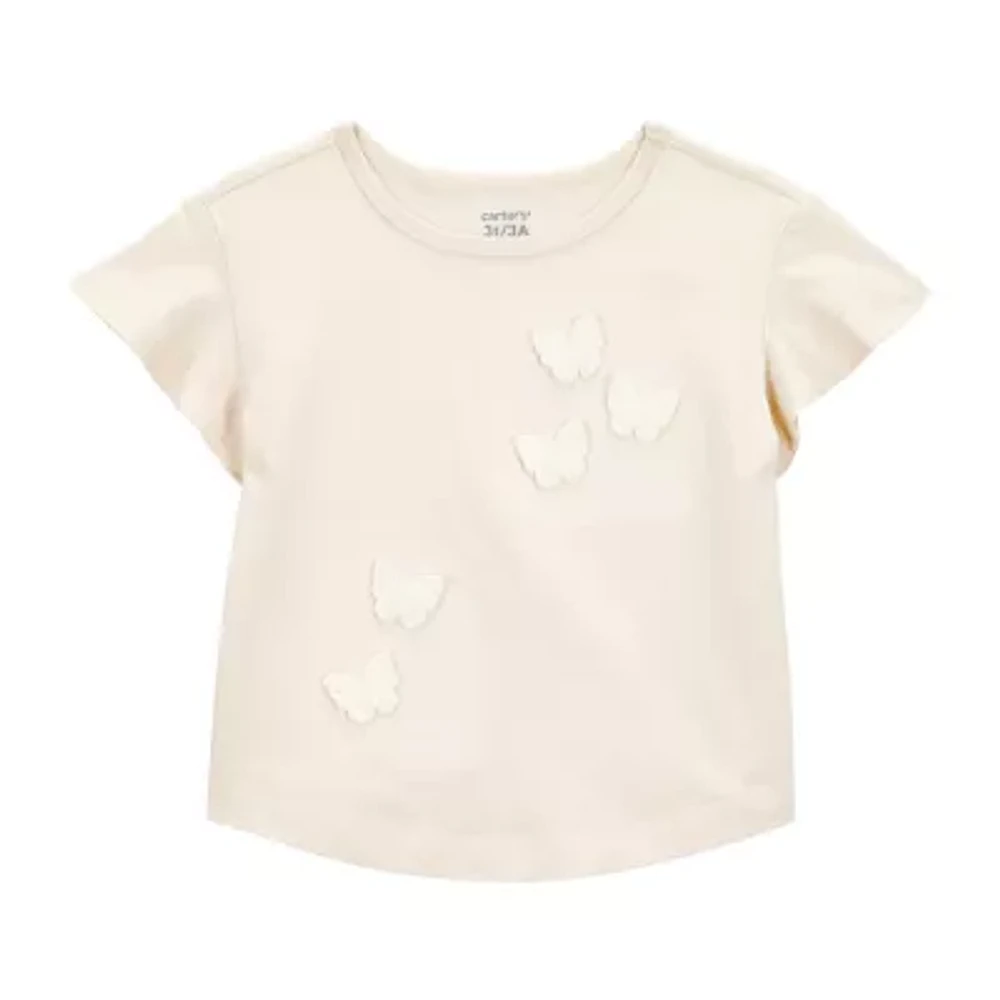 Carter's Toddler Girls Round Neck Short Sleeve T-Shirt