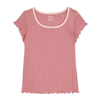 Carter's Little & Big Girls Scoop Neck Short Sleeve T-Shirt