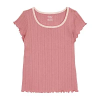 Carter's Little & Big Girls Scoop Neck Short Sleeve T-Shirt
