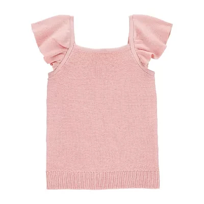 Carter's Toddler Girls Square Neck Sleeveless Pullover Sweater