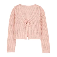 Carter's Little & Big Girls V Neck Long Sleeve Cardigan