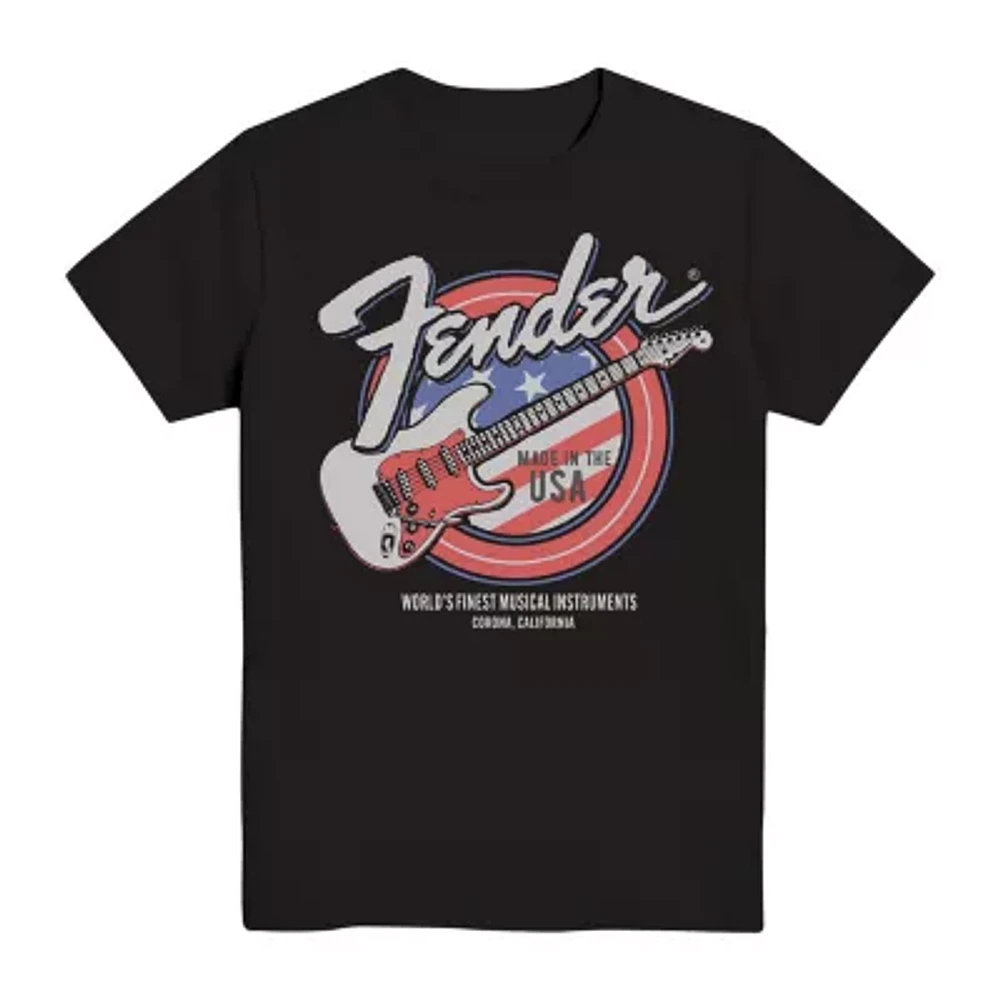 Little & Big Boys Fender Americana Crew Neck Short Sleeve Graphic T-Shirt