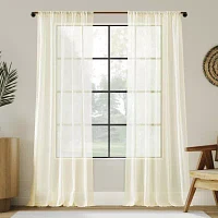 Indigo Road by Egypt Sherrod Nahla 100% Cotton Rod Pocket Sheer Single Curtain Panel