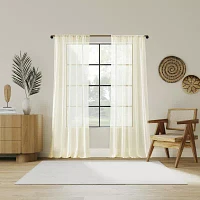 Indigo Road by Egypt Sherrod Nahla 100% Cotton Rod Pocket Sheer Single Curtain Panel