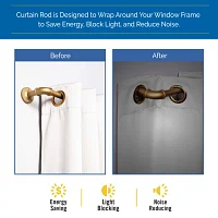 Sun Zero Room Darkening Bronn Industrial 3/4 Curtain Rod