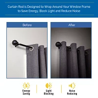 Sun Zero Room Darkening Philip 3/4 Curtain Rod
