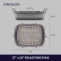 Circulon® Nonstick 17"x13" Roasting Pan with Rack