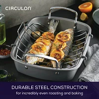 Circulon® Nonstick 17"x13" Roasting Pan with Rack