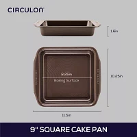 Circulon® Nonstick Bakeware, 9-Inch Square Cake Pan, Chocolate