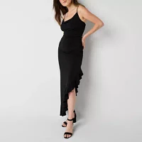 Emerald Sundae Womens Sleeveless Midi Bodycon Dress Juniors