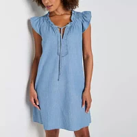 Isabel & Nina Womens Short Sleeve Shift Dress