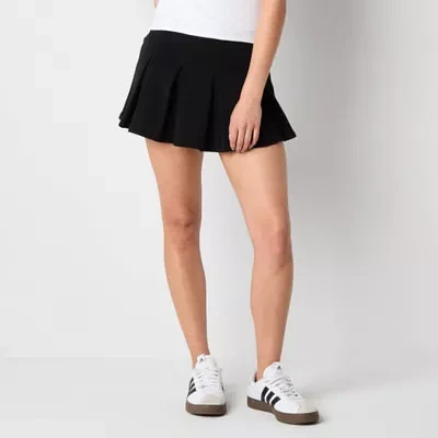 Forever 21 Womens Mid Rise Pleated Skirt Juniors